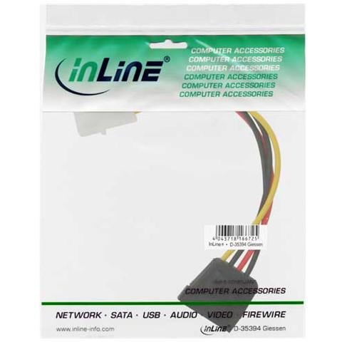 cavo sata alimentazione da 4pin maschio 5,25" (alim.) a 15pin power sata femmina (hdd)  - Foto 2