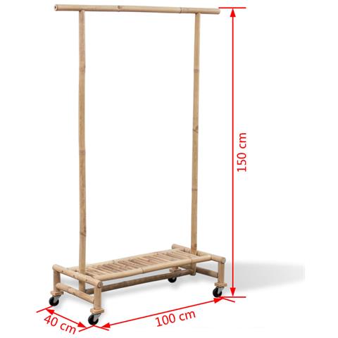 Supporto Appendiabiti in Legno di Bambù - Foto 2