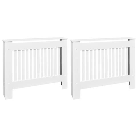 Copritermosifoni 2 pz in MDF 112 cm Bianco - Foto 1