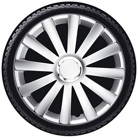 Spyder 15 Pro Set Copricerchio Spyder 15 Silver Con Anello Cromato, 4 Pezzi - Foto 2