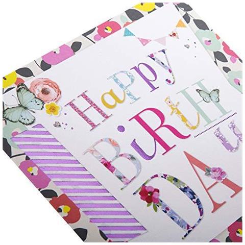 Generale Birthday Card Da Hallmark - Floreale Contemporanea E Testo Design - Foto 4