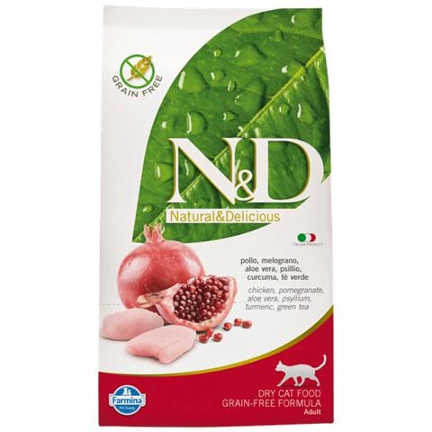 Cibo per Gatti N&D Grain Free Feline Adult Pollo e Melograno 300 gr - Foto 1
