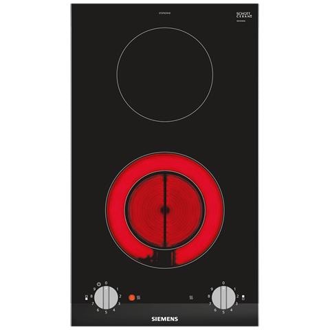 ET375CFA1E piano cottura Nero, Acciaio inossidabile Da incasso Ceramica 2 Fornello (i) - Foto 1