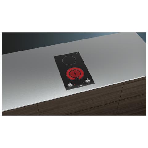 ET375CFA1E piano cottura Nero, Acciaio inossidabile Da incasso Ceramica 2 Fornello (i) - Foto 2