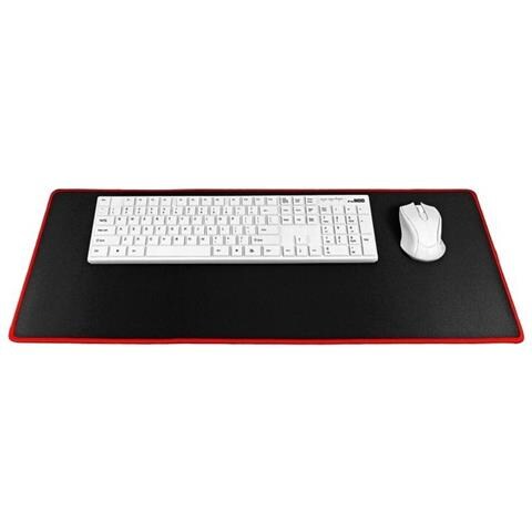 Tappetino Per Tastiera E Mouse Per Pc Mac 700x300x3 Mm Black Bordi Red - Foto 1