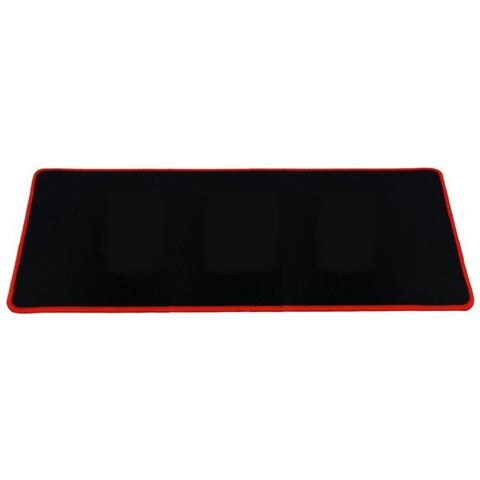 Tappetino Per Tastiera E Mouse Per Pc Mac 700x300x3 Mm Black Bordi Red - Foto 2