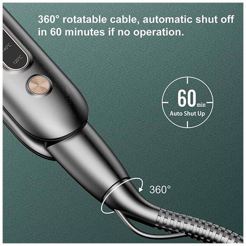 Piastra Per Capelli Ricci Lisci Lisciante 5 Livelli Temperatura 110mm 30s - Foto 6