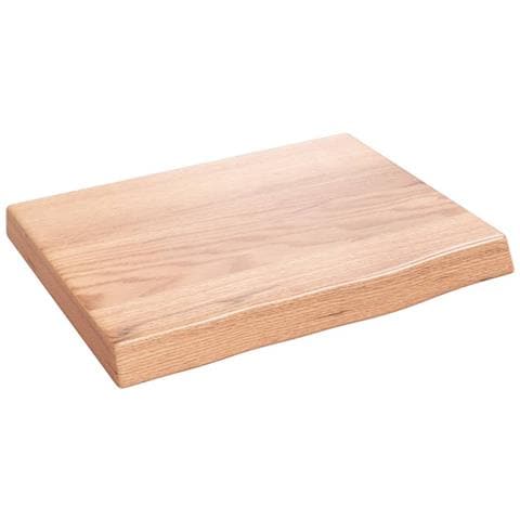 Piano Bagno Marrone 40x30x (2-4) cm Legno Massello Trattato - Foto 1