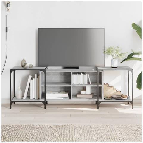 Mobile Porta Tv Grigio Sonoma 153x37x50 Cm In Legno Multistrato - Foto 1