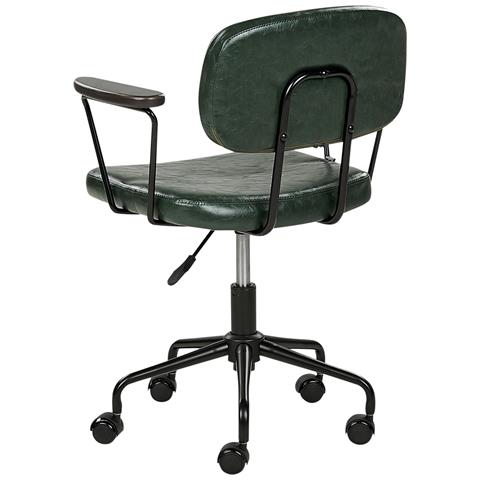 Sedia Da Scrivania Algerita Pelle Sintetica Verde Scuro - Foto 7