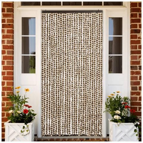 Tenda Antimosche Beige E Marrone 118x220 Cm In Ciniglia - Foto 1