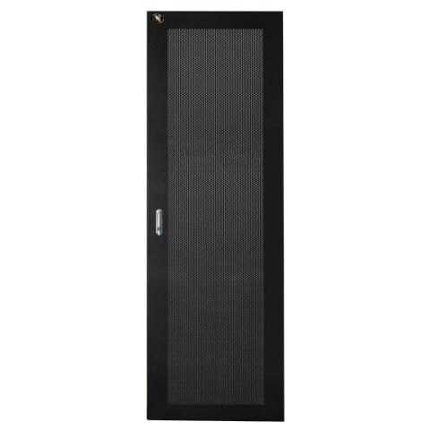 Porta In Metallo Traforata Nera Per Armadi 32u Larghezza 600mm Con Serratura - Lkdoor32in - Foto 1