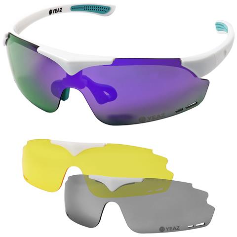 Sunup Set Di Occhiali Da Sole Sportivi Magnet Matt White / Full Revo Purple - Foto 1
