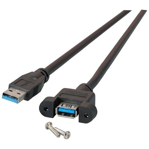 Cavo Prolunga Usb 3.0 Superspeed A /a M /f Da Pannello 1m Nero - Foto 1