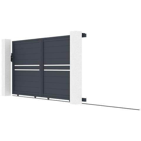 Cancello Scorrevole 3m Cimone H. 160 Grigio Alluminio - Foto 2