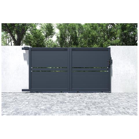 Cancello Scorrevole 3m Cimone H. 160 Grigio Alluminio - Foto 8