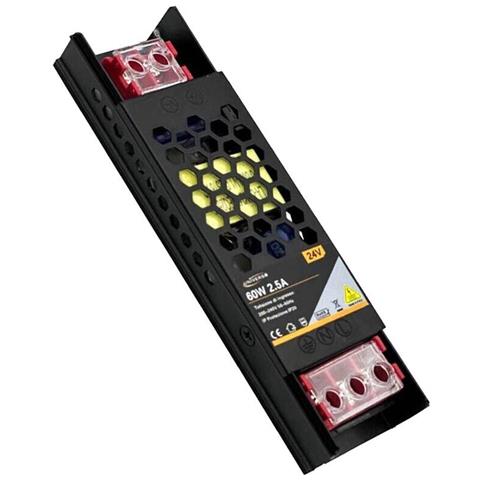 Alimentatore Slim Stabilizzato 24v 60 W Trasformatore 2.5 Mha Per Telecamera Led - Foto 1