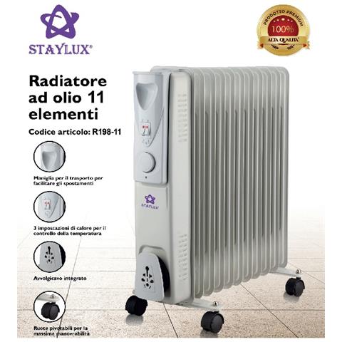 Radiatore Ad Olio Staylux 11 Elementi Potenza 2500w Cod R198-11 - Foto 4