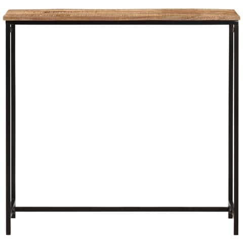 Tavolo Consolle 80x30x74 Cm In Legno Massello Di Mango E Ferro - Foto 2