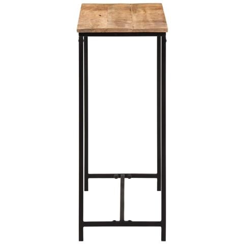 Tavolo Consolle 80x30x74 Cm In Legno Massello Di Mango E Ferro - Foto 3