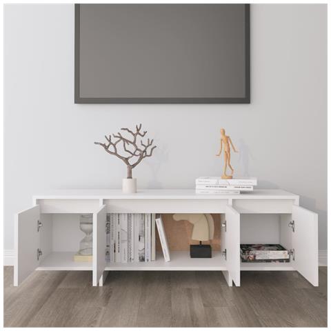 Lusso Casadino -  Mobile Tv Bianco 120x30x40,5 Cm In Truciolato - Foto 2