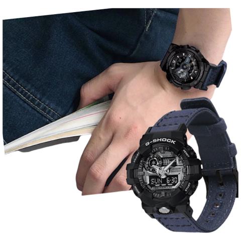 Cinturino Per Orologio Casio G-shock Series Canvas Blue+black - Foto 4