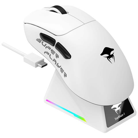 StarBlaze-1 (Black and white) mouse Gaming 26000 DPI - Foto 1