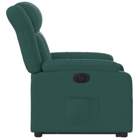 Poltrona Alzapersona Reclinabile Elettrica Verde Scuro Tessuto - Foto 9