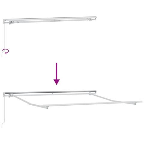 Tenda Retrattile Manuale  Beige 300x250 cm, Tessuto di Ricambio per Tenda  per telaio 3x2.5 m Beige - Foto 9