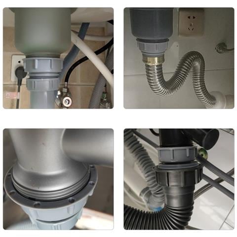 Adattatore Di Scarico Per Lavabo Da Cucina Da 57 Mm A 46 Mm - Foto 3