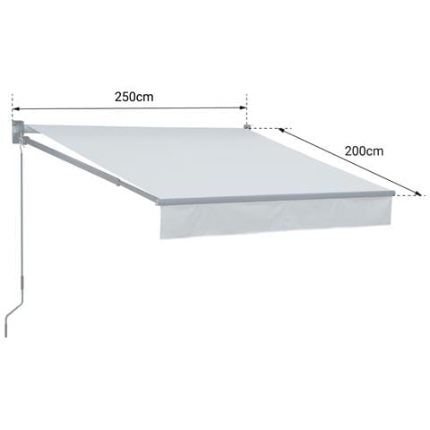 Tenda Saule 2,5 × 2m - Tessuto Beige E Struttura Grigia - Foto 2