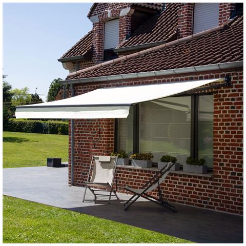 Tenda Saule 2,5 × 2m - Tessuto Beige E Struttura Grigia - Foto 5