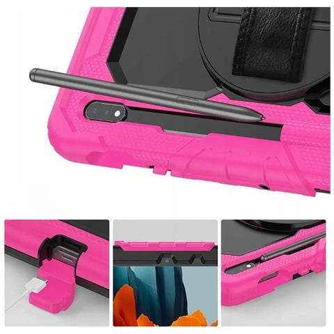 Custodia Armata Con Supporto Per Samsung Galaxy Tab S8 X700/s7 T870 Rosa - Foto 4