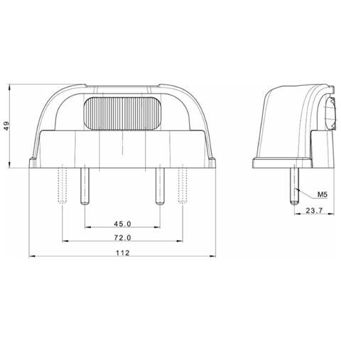 Fanale Targa Led 12-24v 520x120mm - Foto 2