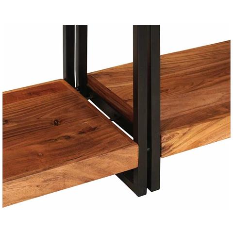 Tavoli consolle 2 pcs Marrone Legno Di Acacia Massello - Foto 9