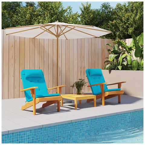 Cuscino per Sedia con cuscino 2 pcs Turchese 58 x 77 x 4.5 cm - Foto 2