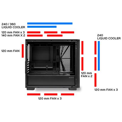 UK121806 computer case Micro Tower Nero - Foto 9