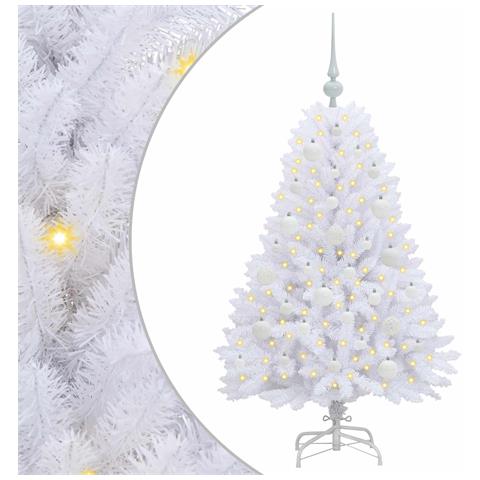 Albero di Natale Artificiale con Rami Pieghevoli Bianco 120 cm - Foto 1