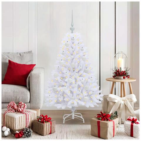 Albero di Natale Artificiale con Rami Pieghevoli Bianco 120 cm - Foto 2