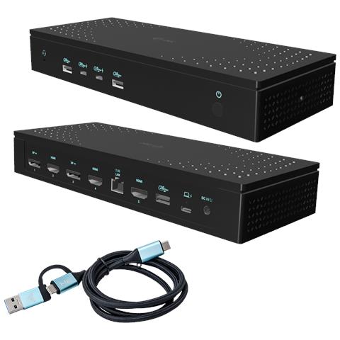CA5MONITORDOCKPDUK replicatore di porte e docking station per laptop Cablato USB 3.2 Gen 1 (3.1 Gen 1) Type-C Nero - Foto 1