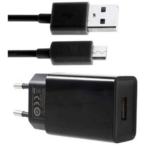 Caricabatterie Originale Da Casa Con Cavo Microusb Mdy-03-af 10w Black Bulk Per Smartphone - Foto 2