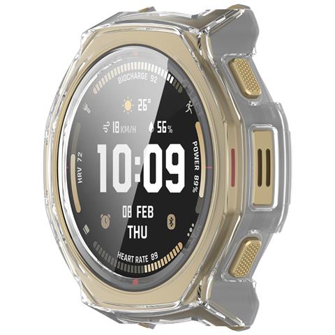 Custodia Protettiva In Pc Con Protezione Schermo In Vetro Temperato Compatibile Con Amazfit T-rex 3 Pro (44mm) Transparent - Foto 6