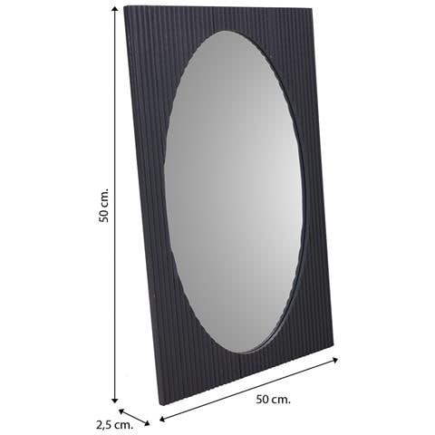 Specchio In Legno Grigio Scuro 50x2,5x80h - Foto 7