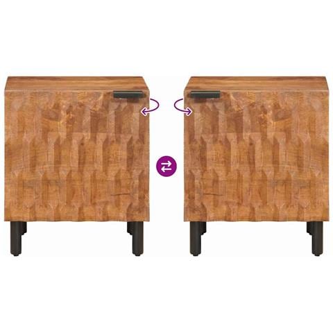 Armadio da Notte Marrone 40 x 33 x 46 cm - Foto 9