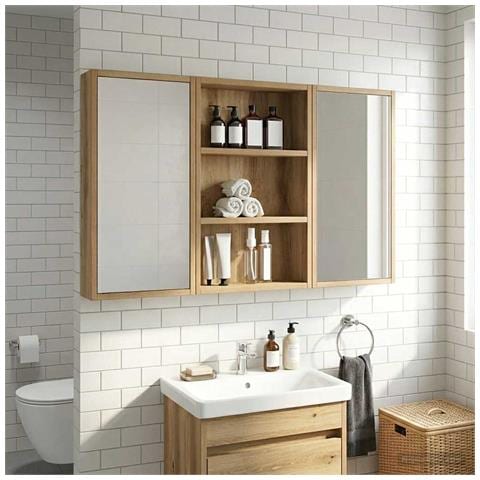 Armadio da bagno a muro Rovere Artigianale 40 x 10 x 60,5 cm - Foto 2