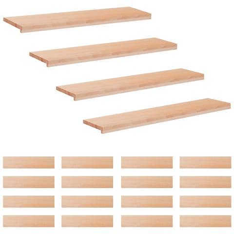 Tappeti per scale 20 pz 110 x 30 x 2 cm Naturale - Foto 1