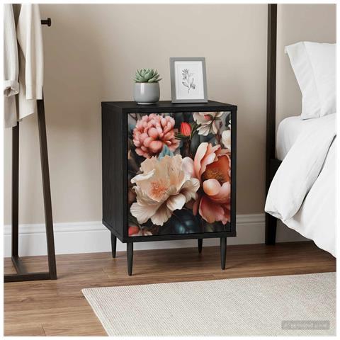 Armadio da Notte BORNE 2 pz Rovere Nero 36 x 33 x 51 cm - Foto 2