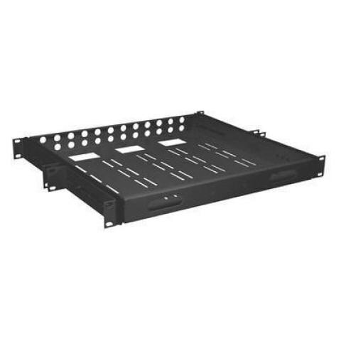 Ripiano Estraibile Completo Di Guide Profondita 400 Mm. 1 Unita Per Armadi Rack Profondi 600 Mm. Colore Nero - Foto 2