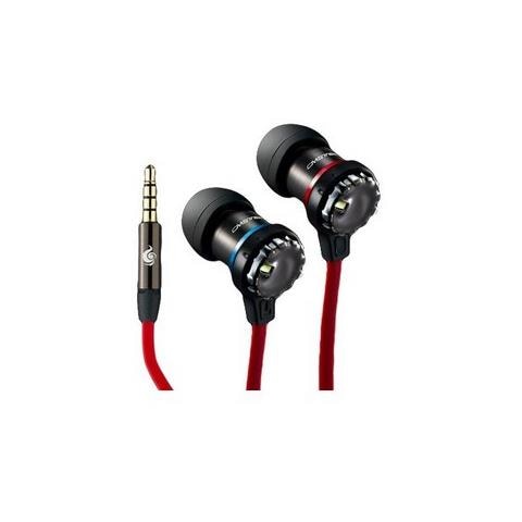 Auricolari con Microfono per Giochi PC Connessione Cavo Nero e Rosso 1.3 m - Foto 1