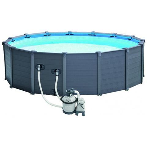 Piscina Graphite con Pompa a Sabbia Dimensioni 478 x 124 cm - Foto 2